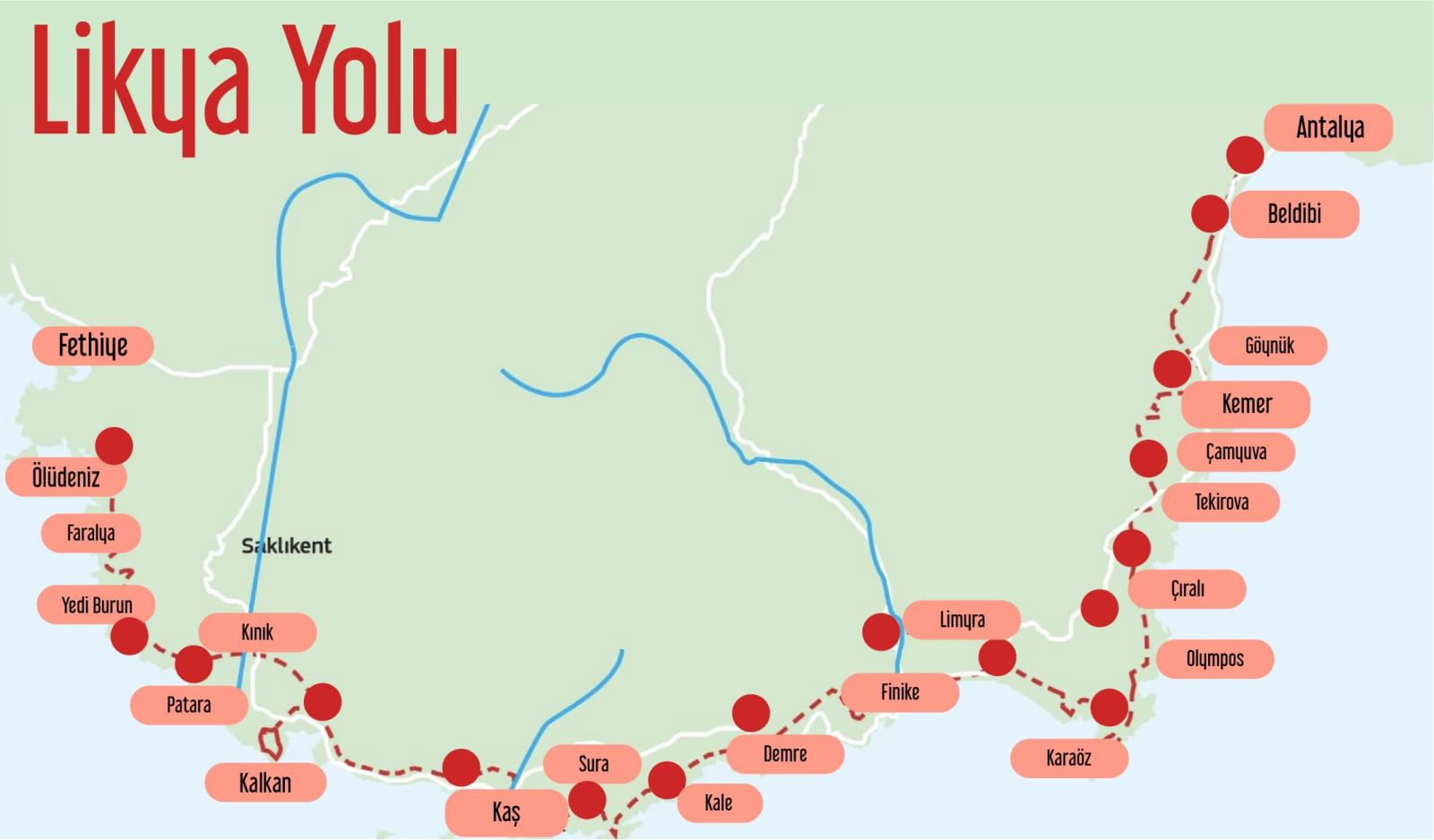 likya yolu haritası